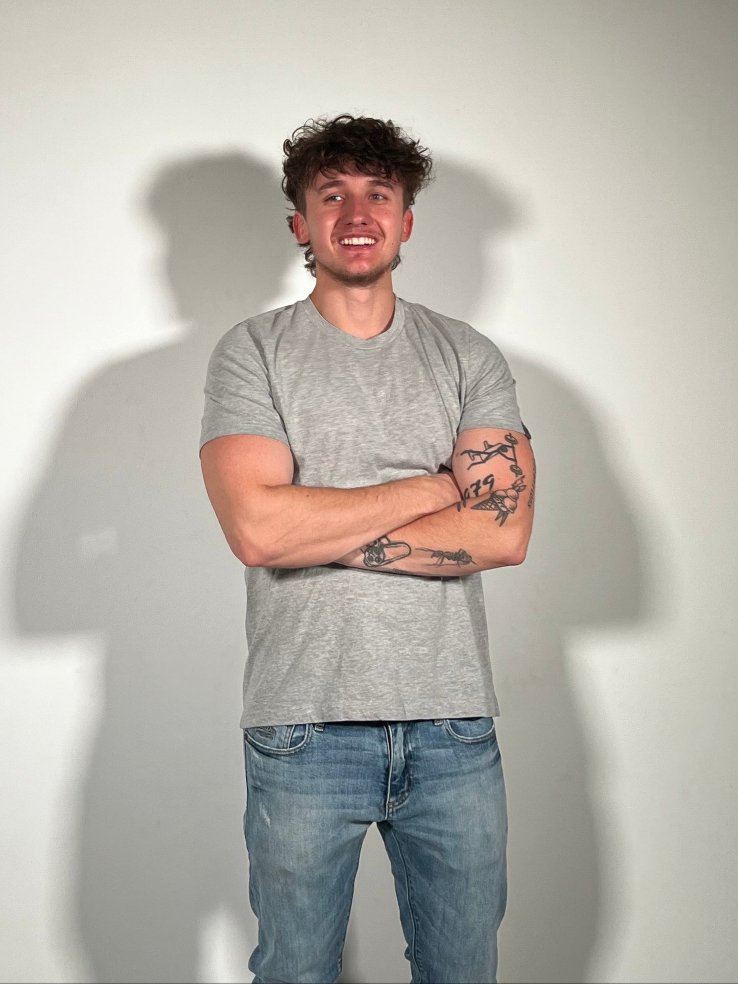 Heather Grey Flag Tee – Essentials Line