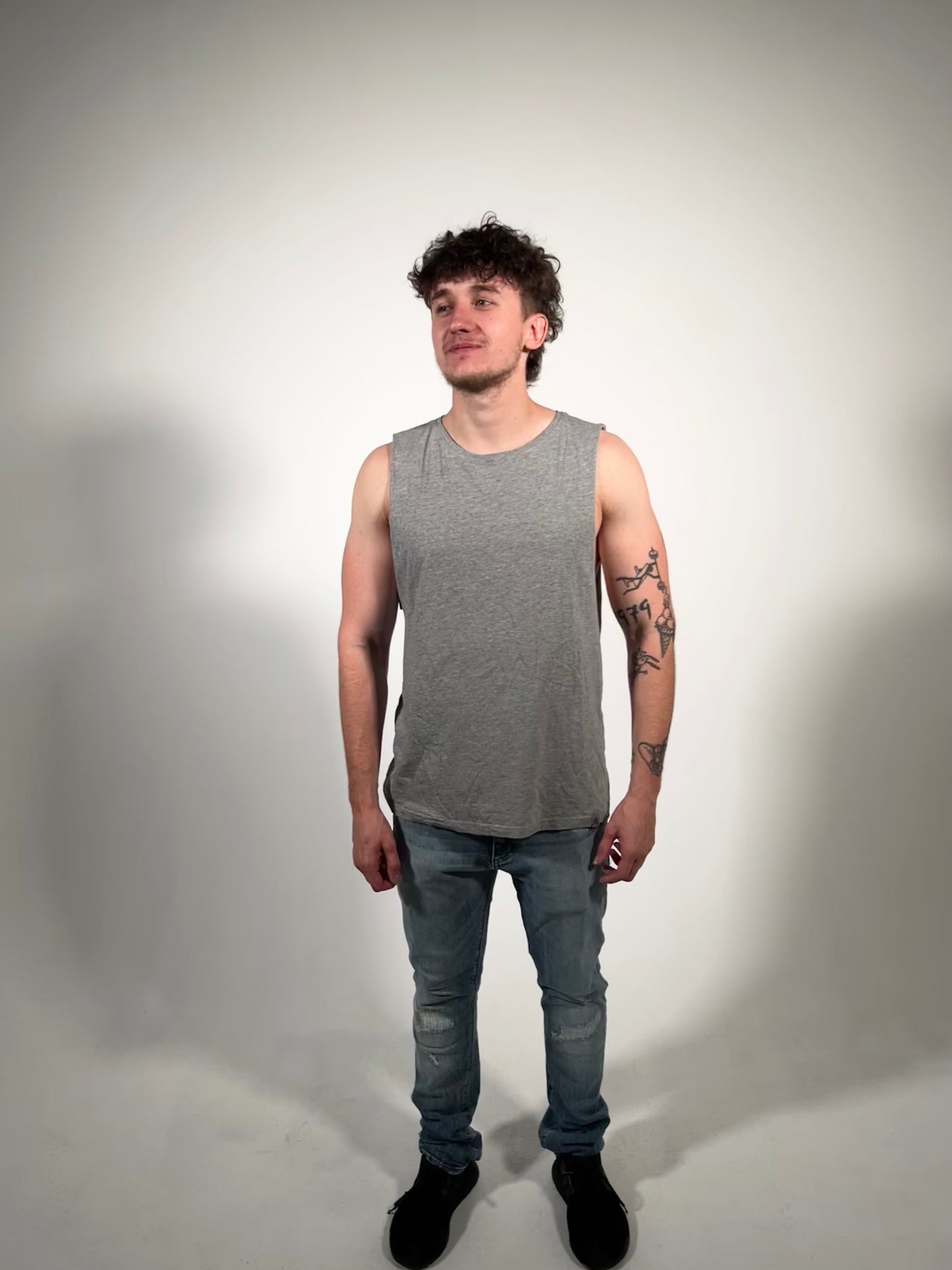 Heather Grey Athlete Flag Tank Top - Essentials Line
