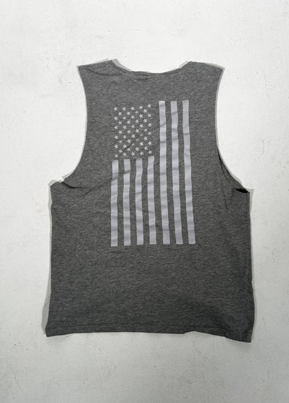 Heather Grey Athlete Flag Tank Top - Essentials Line